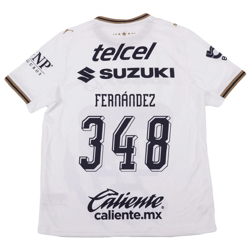 Danxen Mujer Camiseta Yerik Fernández #348 Blanco Negro Marrón 2ª Equipación 2026/27 La Camisa México