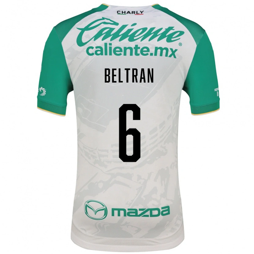 Danxen Mujer Camiseta Fernando Beltrán #6 Verde Claro Blanco 2ª Equipación 2026/27 La Camisa México