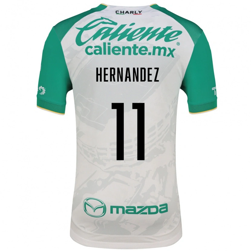 Danxen Mujer Camiseta Elías Hernández #11 Verde Claro Blanco 2ª Equipación 2026/27 La Camisa México