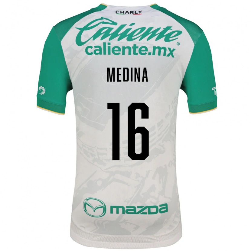 Danxen Mujer Camiseta Alan Medina #16 Verde Claro Blanco 2ª Equipación 2026/27 La Camisa México