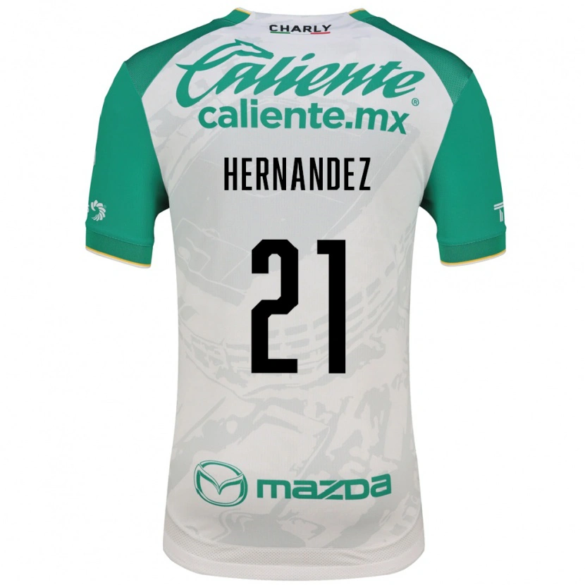 Danxen Mujer Camiseta Alexa Hernández #21 Verde Claro Blanco 2ª Equipación 2026/27 La Camisa México