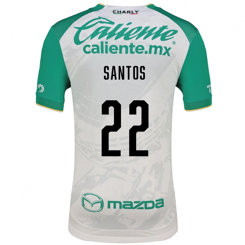 Danxen Mujer Camiseta Sebastián Santos #22 Verde Claro Blanco 2ª Equipación 2026/27 La Camisa México