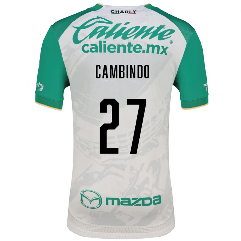 Danxen Mujer Camiseta Díber Cambindo #27 Verde Claro Blanco 2ª Equipación 2026/27 La Camisa México