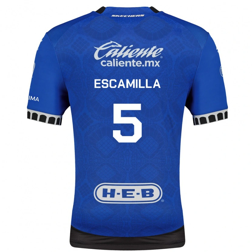 Danxen Mujer Camiseta Kevin Escamilla #5 Azul Real Blanco Negro 2ª Equipación 2026/27 La Camisa México