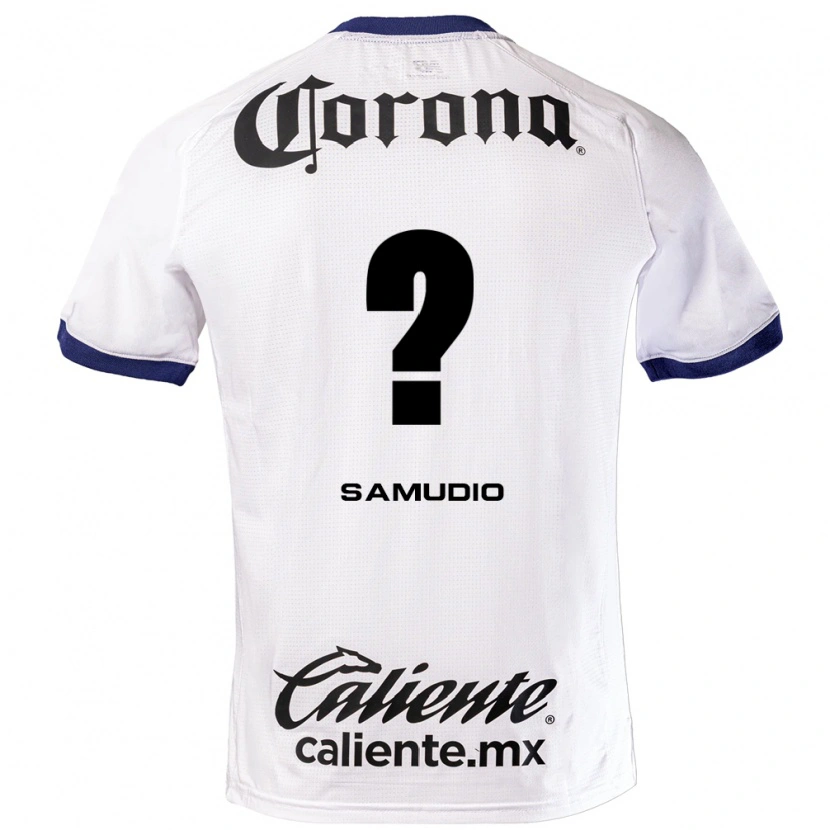 Danxen Mujer Camiseta Braian Samudio #0 Blanco Azul Negro 2ª Equipación 2026/27 La Camisa México