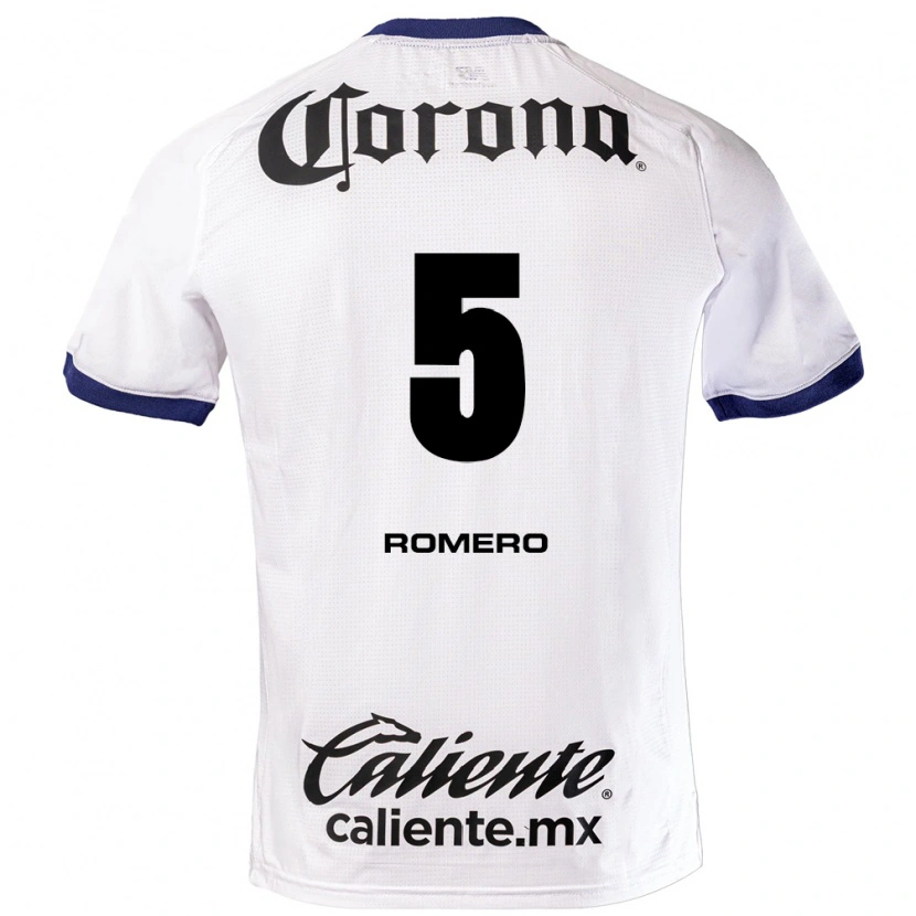 Danxen Mujer Camiseta Franco Romero #5 Blanco Azul Negro 2ª Equipación 2026/27 La Camisa México