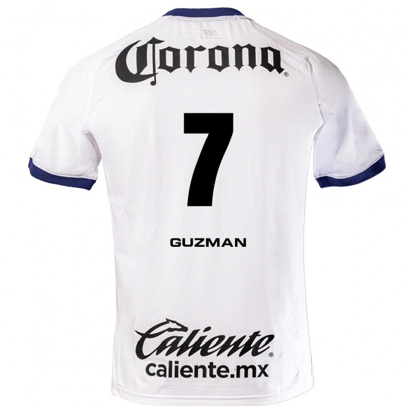 Danxen Mujer Camiseta Víctor Guzmán #7 Blanco Azul Negro 2ª Equipación 2026/27 La Camisa México