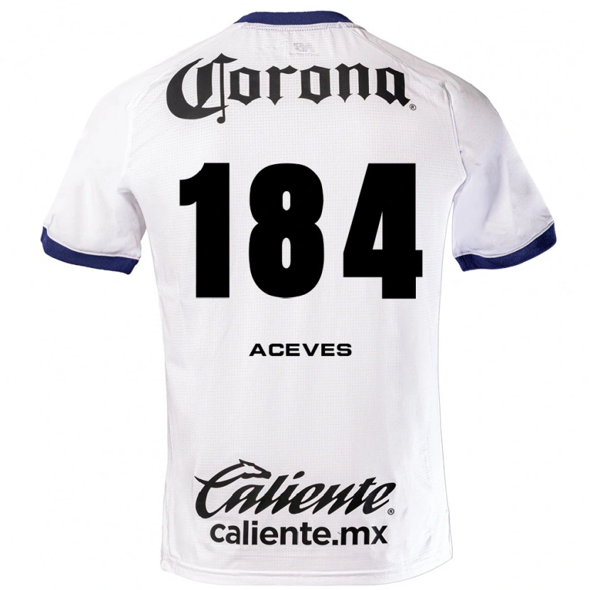 Danxen Mujer Camiseta Sebastián Aceves #184 Blanco Azul Negro 2ª Equipación 2026/27 La Camisa México