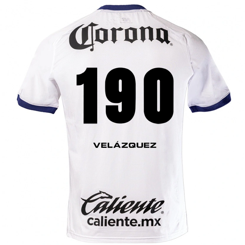 Danxen Mujer Camiseta Héber Velázquez #190 Blanco Azul Negro 2ª Equipación 2026/27 La Camisa México