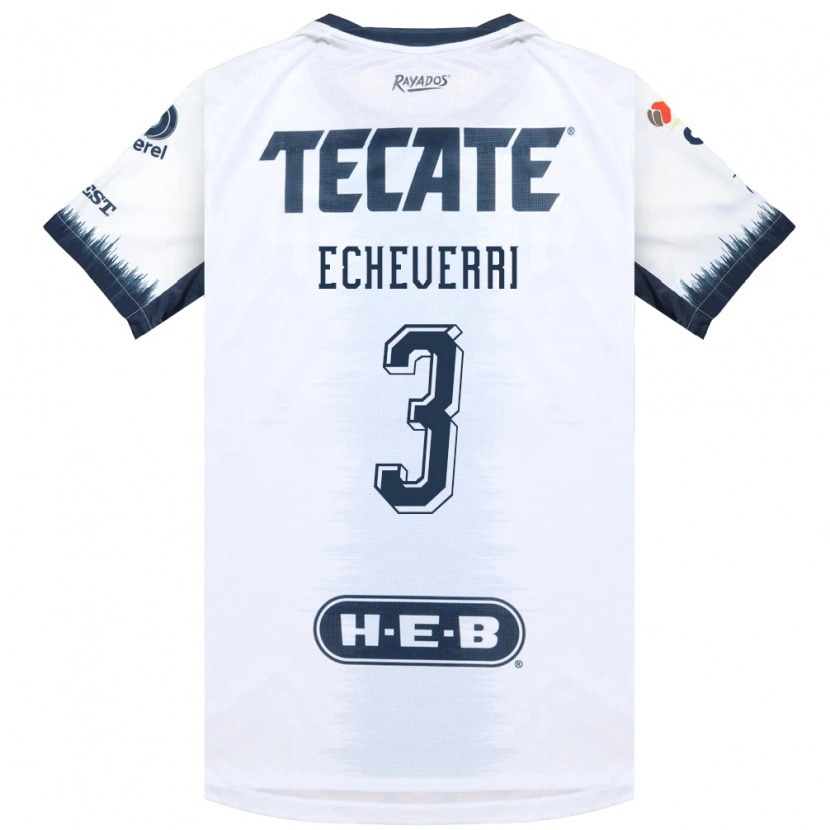 Danxen Mujer Camiseta Isabella Echeverri #3 Blanco Azul Tinta Rojo 2ª Equipación 2026/27 La Camisa México