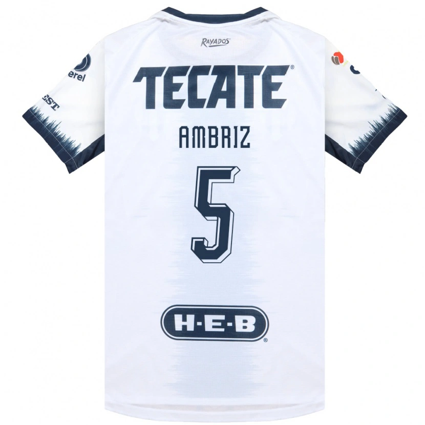 Danxen Mujer Camiseta Fidel Ambríz #5 Blanco Azul Tinta Rojo 2ª Equipación 2026/27 La Camisa México