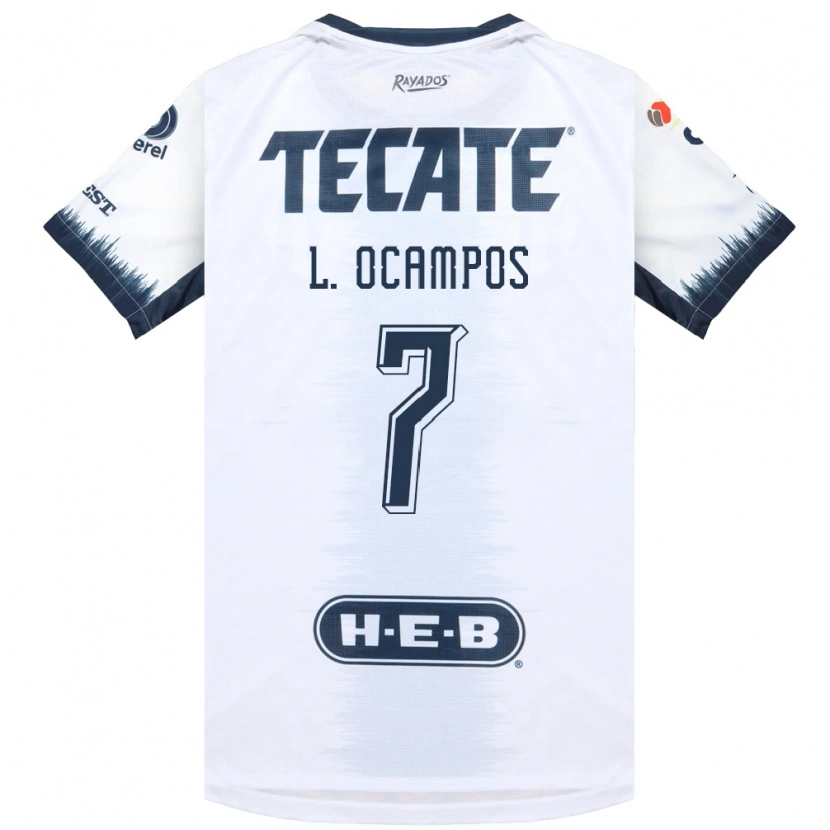 Danxen Mujer Camiseta Lucas Ocampos #7 Blanco Azul Tinta Rojo 2ª Equipación 2026/27 La Camisa México