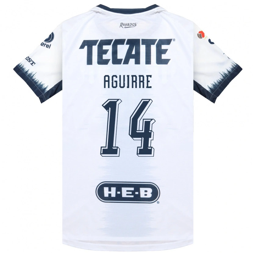 Danxen Mujer Camiseta Érick Aguirre #14 Blanco Azul Tinta Rojo 2ª Equipación 2026/27 La Camisa México