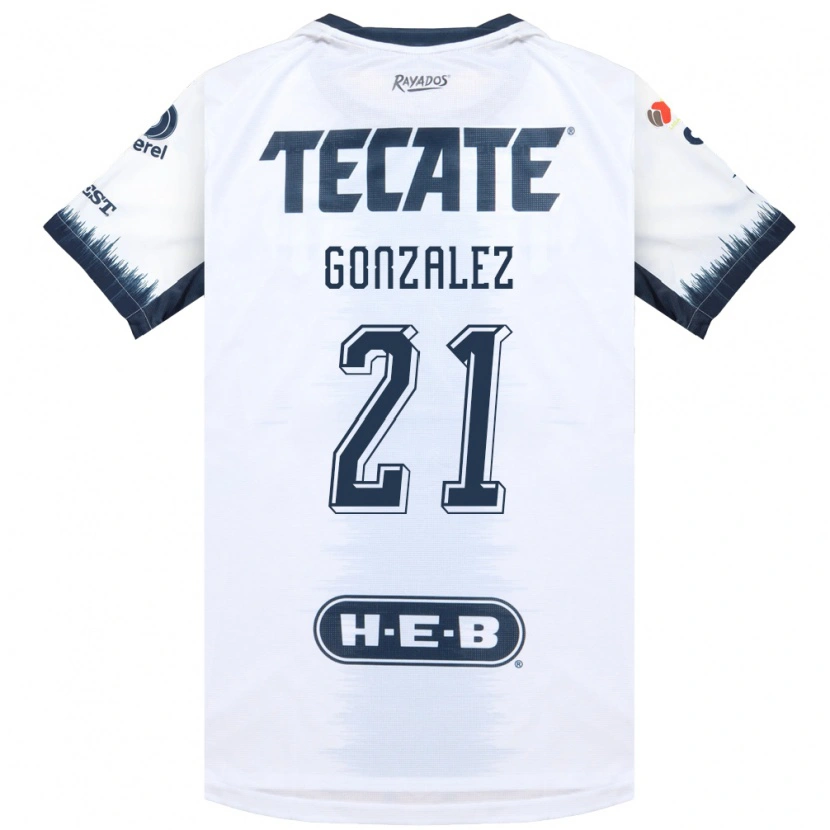 Danxen Mujer Camiseta Alfonso Gonzalez #21 Blanco Azul Tinta Rojo 2ª Equipación 2026/27 La Camisa México