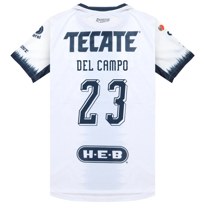 Danxen Mujer Camiseta Valeria Del Campo #23 Blanco Azul Tinta Rojo 2ª Equipación 2026/27 La Camisa México