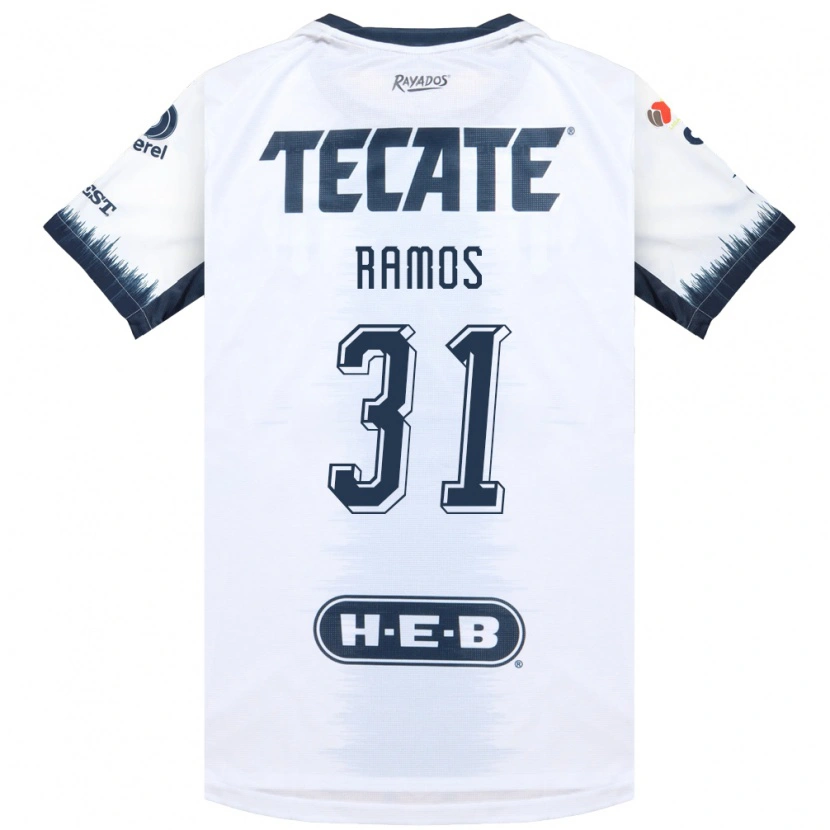 Danxen Mujer Camiseta César Ramos #31 Blanco Azul Tinta Rojo 2ª Equipación 2026/27 La Camisa México
