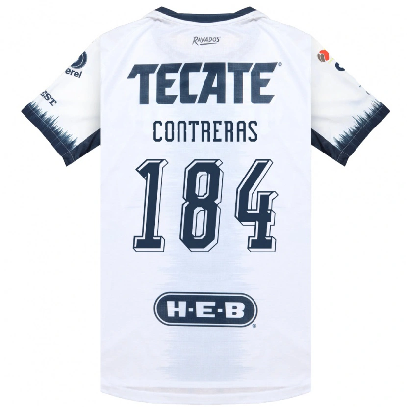 Danxen Mujer Camiseta Óscar Contreras #184 Blanco Azul Tinta Rojo 2ª Equipación 2026/27 La Camisa México