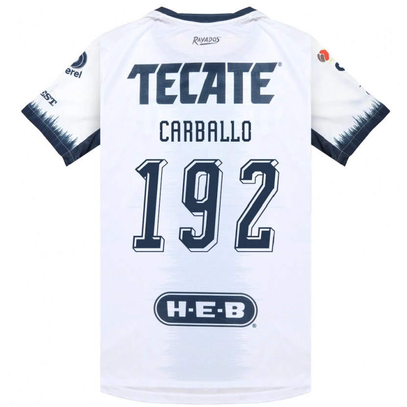 Danxen Mujer Camiseta Erick Carballo #192 Blanco Azul Tinta Rojo 2ª Equipación 2026/27 La Camisa México