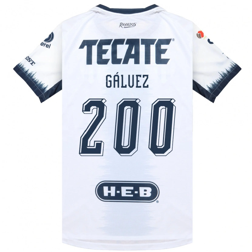 Danxen Mujer Camiseta Omar Gálvez #200 Blanco Azul Tinta Rojo 2ª Equipación 2026/27 La Camisa México