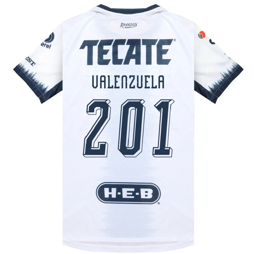Danxen Mujer Camiseta Francisco Valenzuela #201 Blanco Azul Tinta Rojo 2ª Equipación 2026/27 La Camisa México
