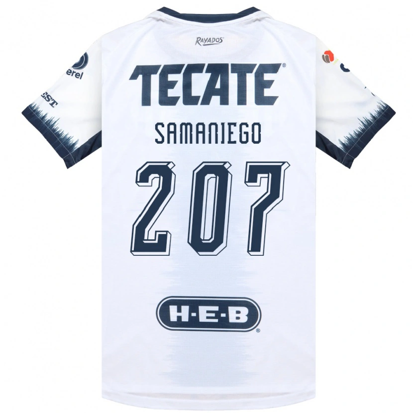 Danxen Mujer Camiseta Guillermo Samaniego #207 Blanco Azul Tinta Rojo 2ª Equipación 2026/27 La Camisa México