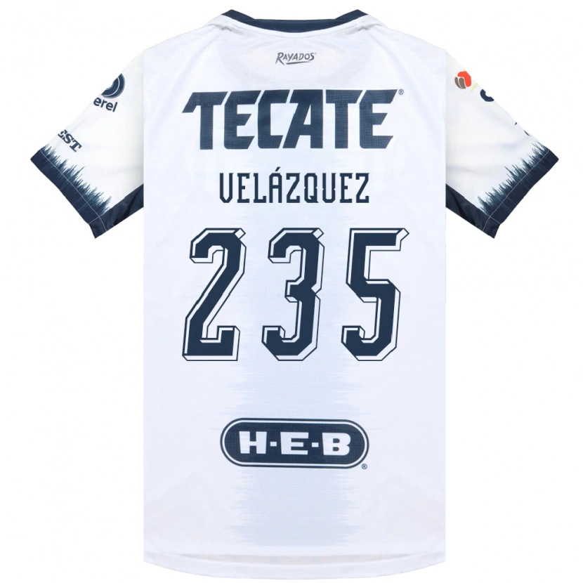Danxen Mujer Camiseta Álvaro Velázquez #235 Blanco Azul Tinta Rojo 2ª Equipación 2026/27 La Camisa México