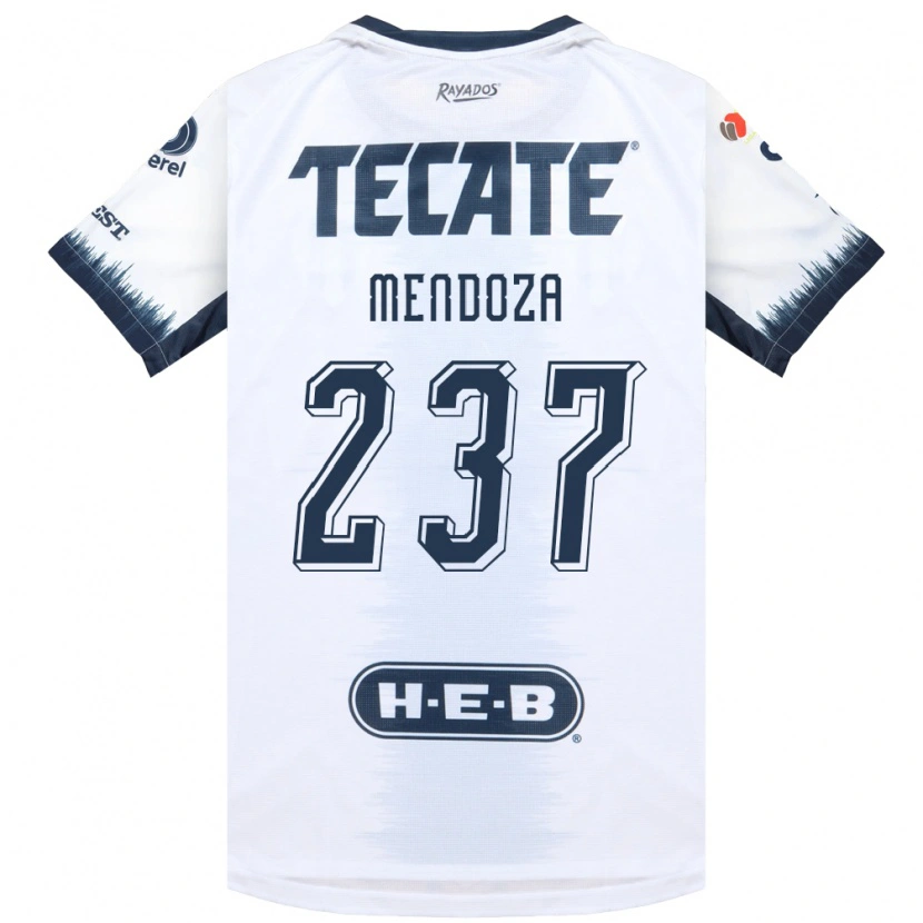 Danxen Mujer Camiseta José Mendoza #237 Blanco Azul Tinta Rojo 2ª Equipación 2026/27 La Camisa México