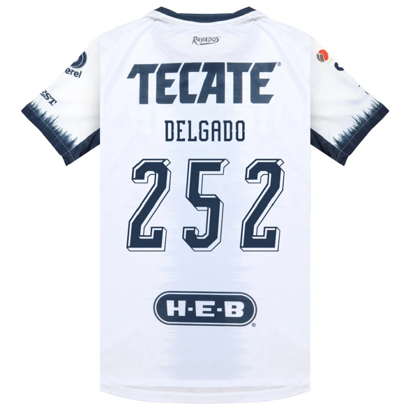 Danxen Mujer Camiseta Jorge Delgado #252 Blanco Azul Tinta Rojo 2ª Equipación 2026/27 La Camisa México