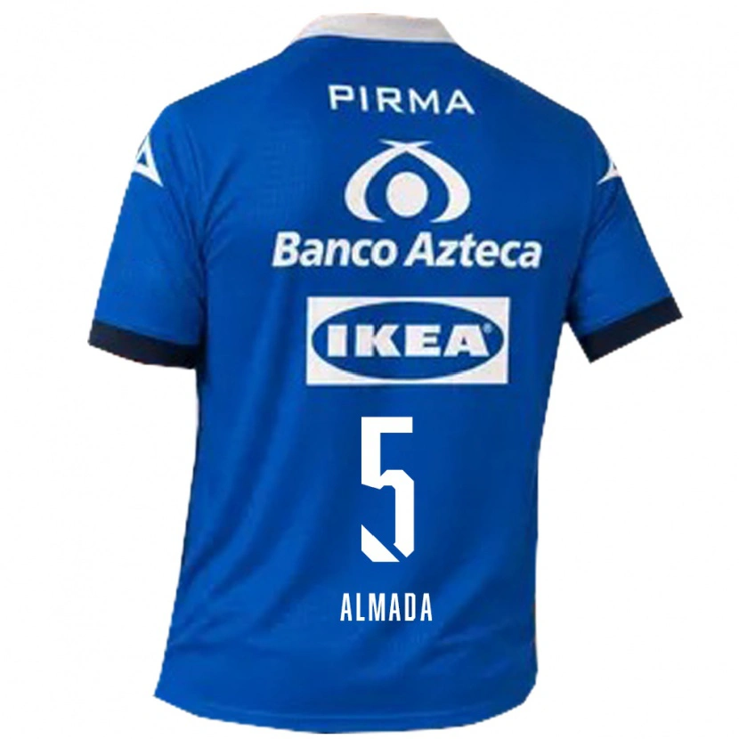 Danxen Mujer Camiseta Facundo Almada #5 Azul Blanco 2ª Equipación 2026/27 La Camisa México