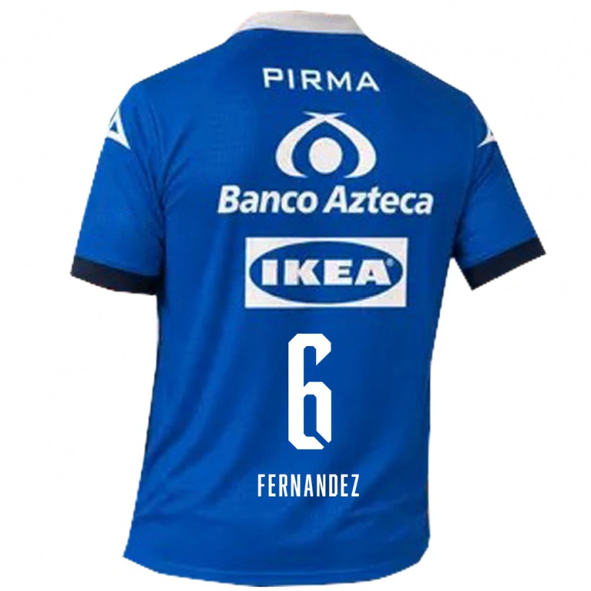 Danxen Mujer Camiseta Liliana Fernández #6 Azul Blanco 2ª Equipación 2026/27 La Camisa México