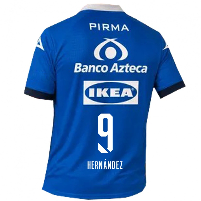 Danxen Mujer Camiseta Luifer Hernández #9 Azul Blanco 2ª Equipación 2026/27 La Camisa México