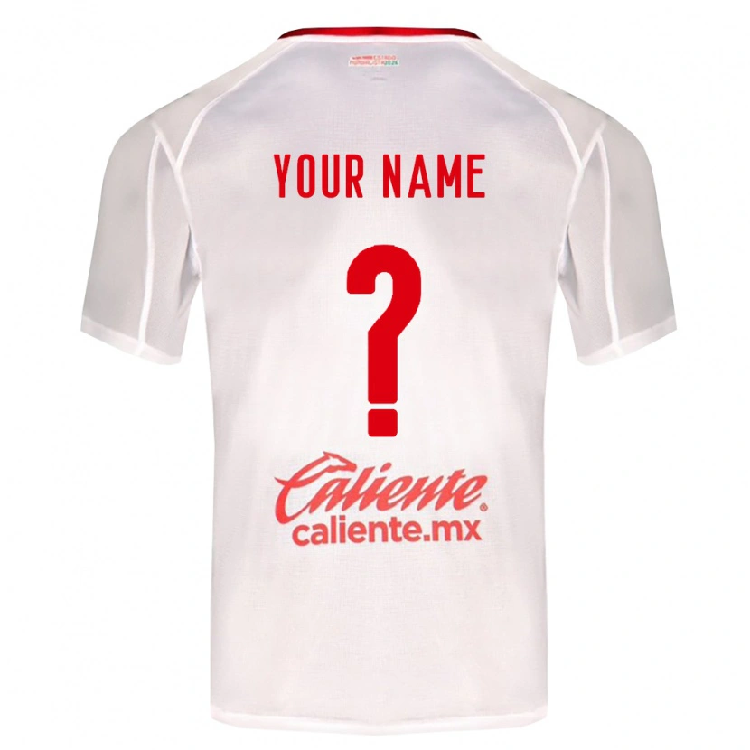 Danxen Mujer Camiseta Su Nombre #0 Blanco Verde Rojo 2ª Equipación 2026/27 La Camisa México