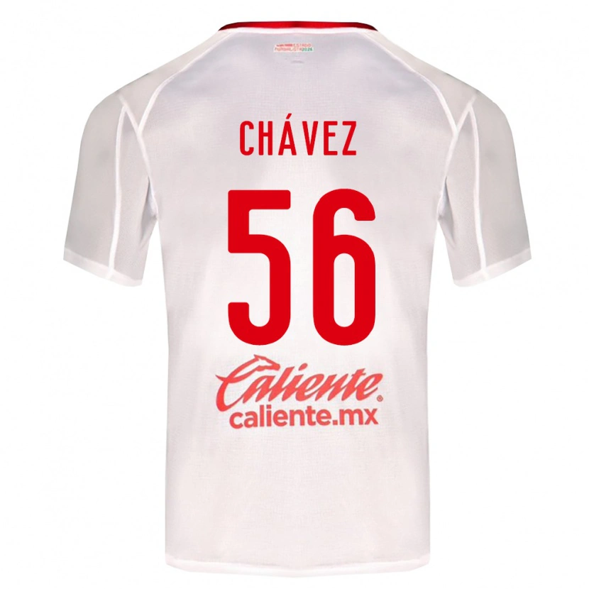 Danxen Mujer Camiseta Ángel Chávez #56 Blanco Verde Rojo 2ª Equipación 2026/27 La Camisa México