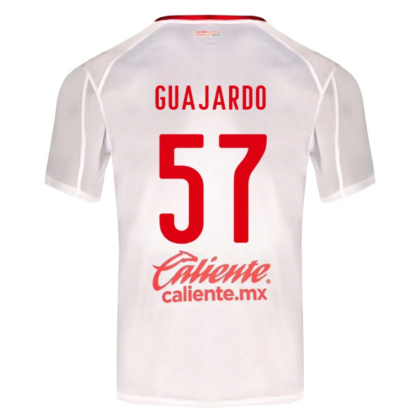 Danxen Mujer Camiseta Dylan Guajardo #57 Blanco Verde Rojo 2ª Equipación 2026/27 La Camisa México