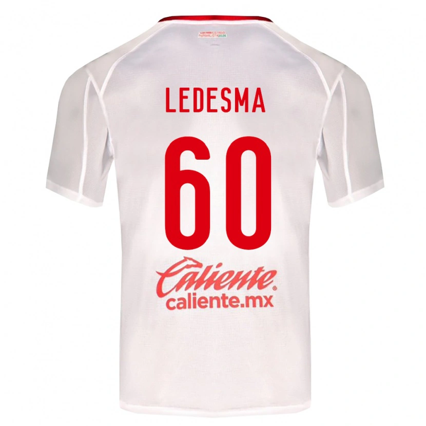 Danxen Mujer Camiseta Luis Ledesma #60 Blanco Verde Rojo 2ª Equipación 2026/27 La Camisa México