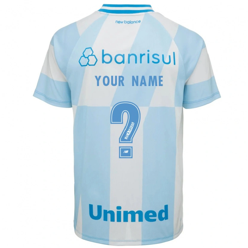 Danxen Mujer Camiseta Su Nombre #0 Azul Claro Blanco 2ª Equipación 2026/27 La Camisa México