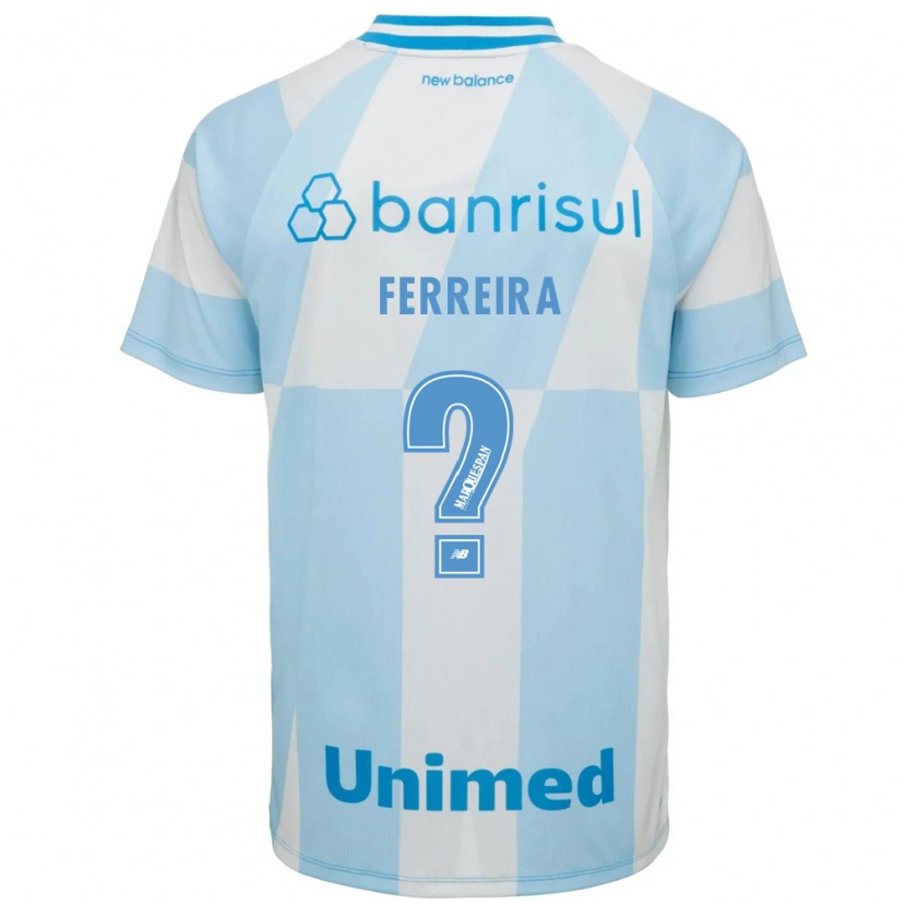 Danxen Mujer Camiseta Bernardo Ferreira #0 Azul Claro Blanco 2ª Equipación 2026/27 La Camisa México