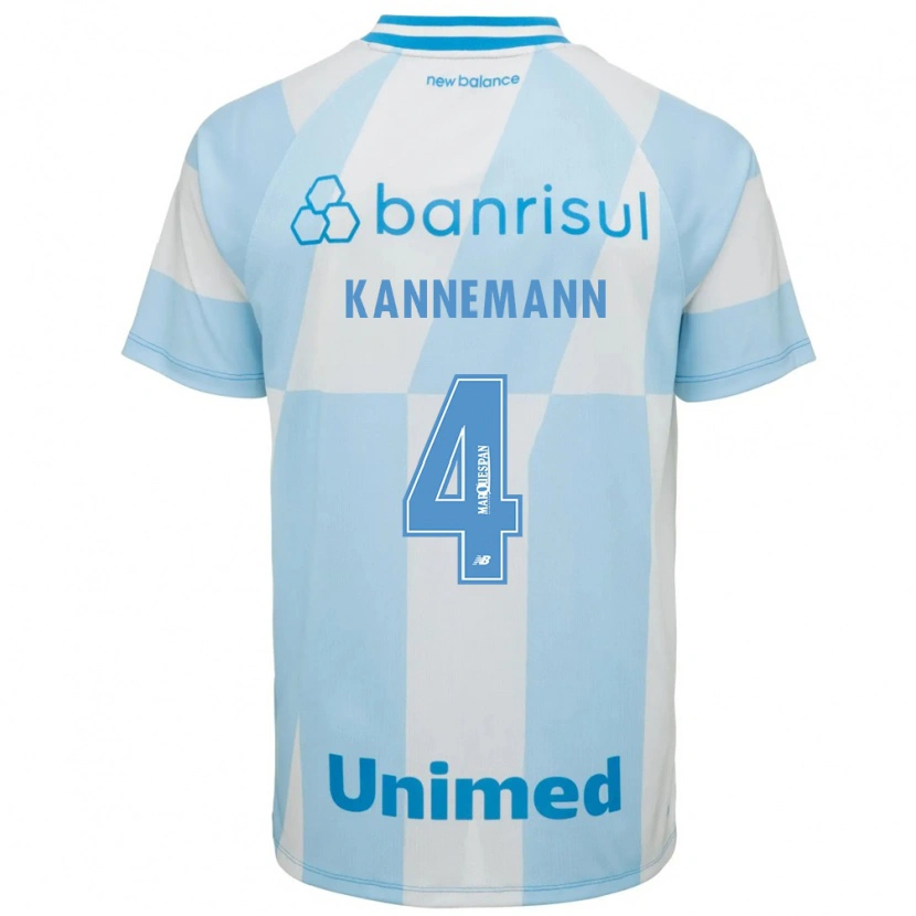 Danxen Mujer Camiseta Walter Kannemann #4 Azul Claro Blanco 2ª Equipación 2026/27 La Camisa México