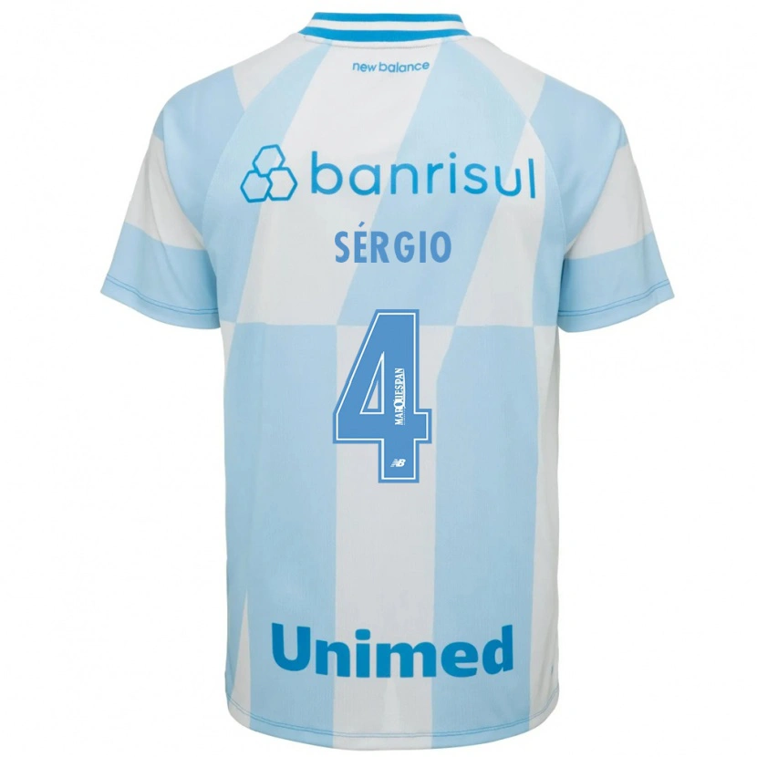 Danxen Mujer Camiseta Mateus Sérgio #4 Azul Claro Blanco 2ª Equipación 2026/27 La Camisa México
