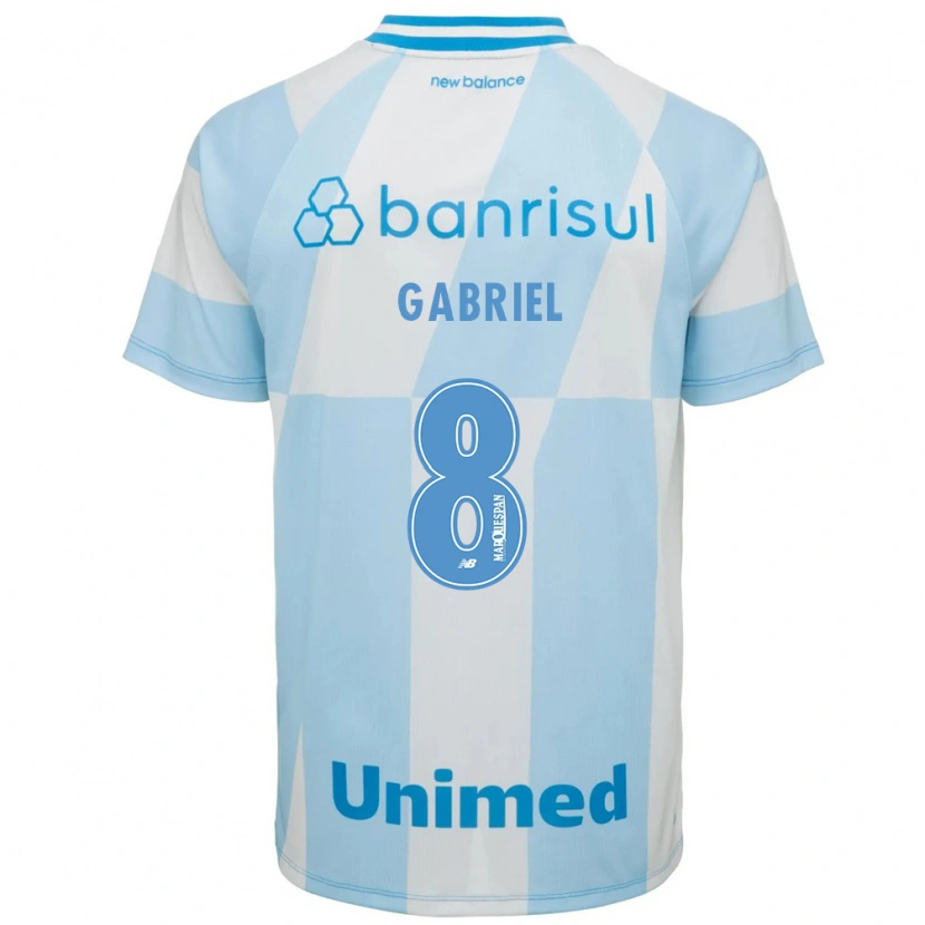 Danxen Mujer Camiseta João Gabriel #8 Azul Claro Blanco 2ª Equipación 2026/27 La Camisa México
