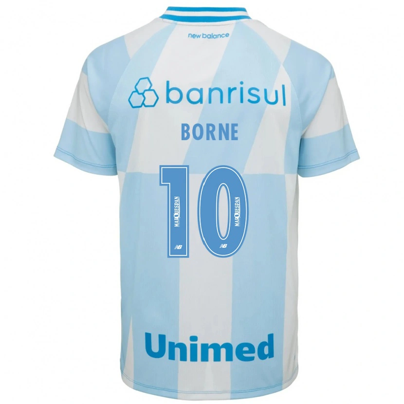 Danxen Mujer Camiseta João Borne #10 Azul Claro Blanco 2ª Equipación 2026/27 La Camisa México