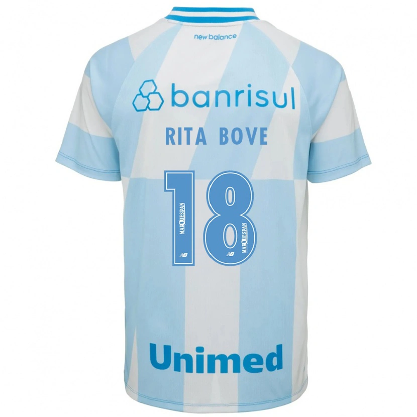 Danxen Mujer Camiseta Rita Bove #18 Azul Claro Blanco 2ª Equipación 2026/27 La Camisa México