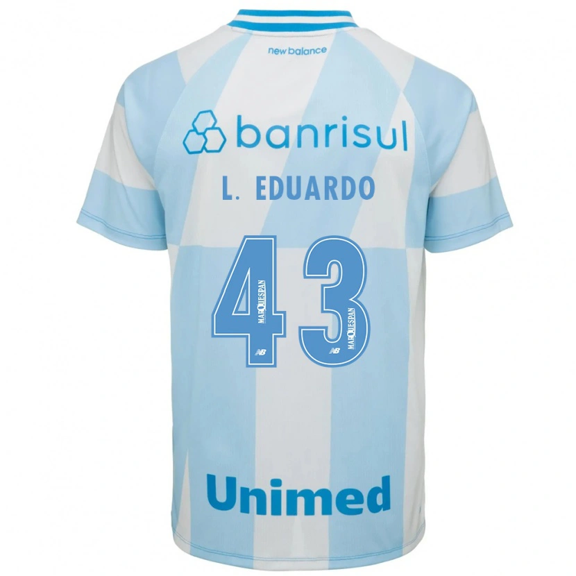 Danxen Mujer Camiseta Luis Eduardo #43 Azul Claro Blanco 2ª Equipación 2026/27 La Camisa México