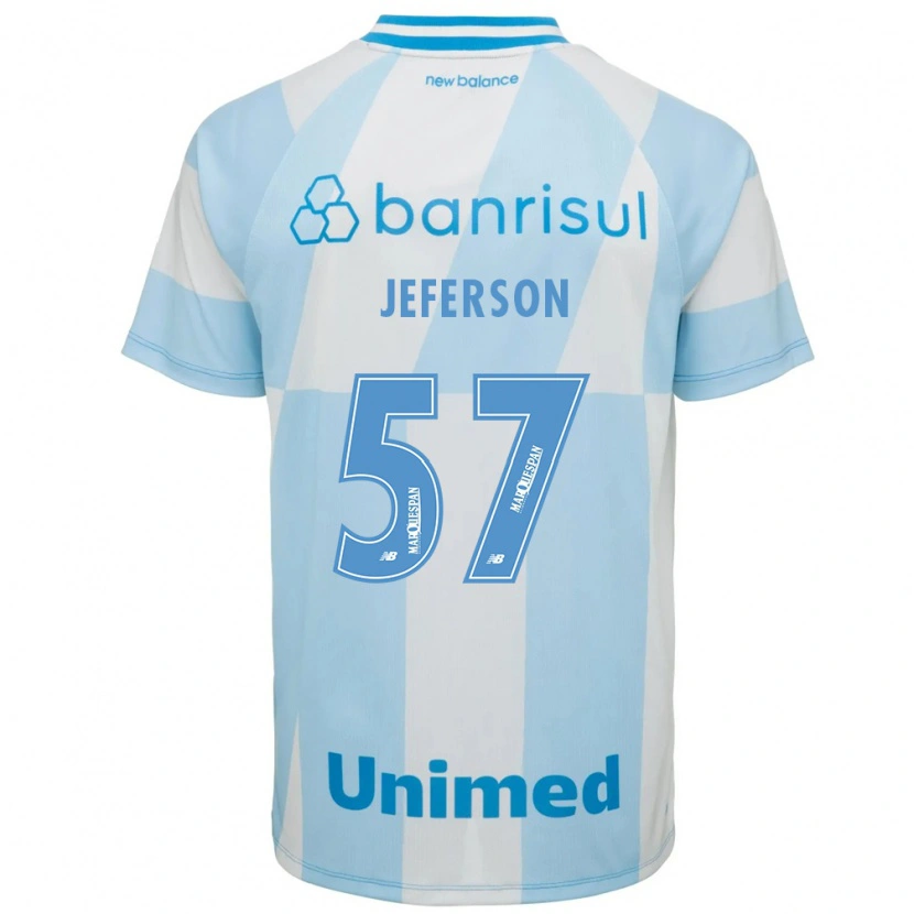 Danxen Mujer Camiseta Jeferson Borges Dos Santos #57 Azul Claro Blanco 2ª Equipación 2026/27 La Camisa México
