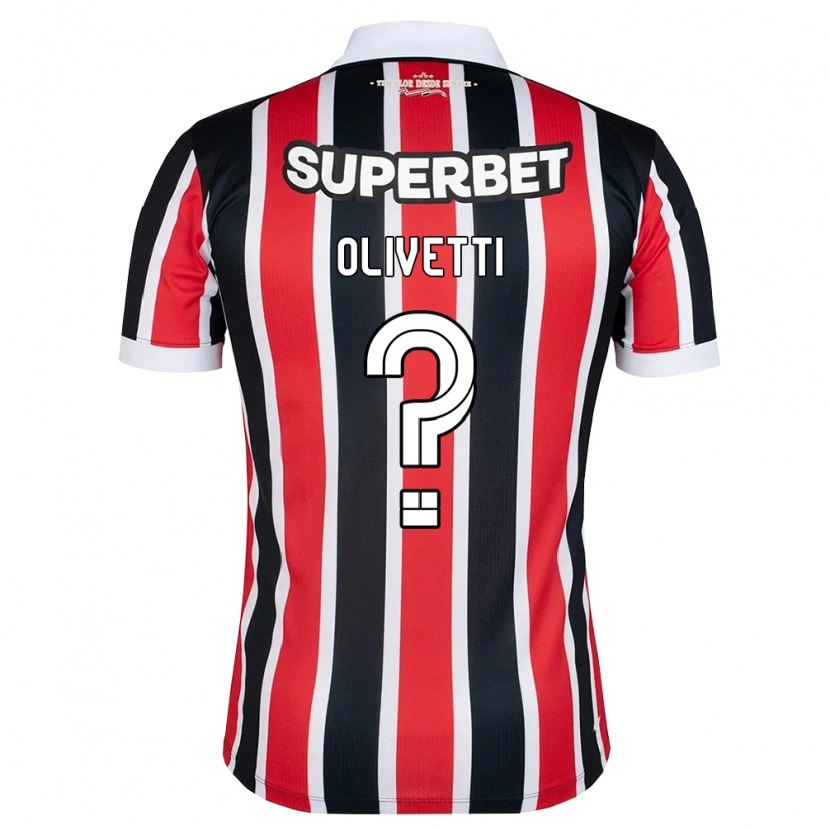 Danxen Mujer Camiseta Andrey Olivetti #0 Rojo Blanco Negro 2ª Equipación 2026/27 La Camisa México