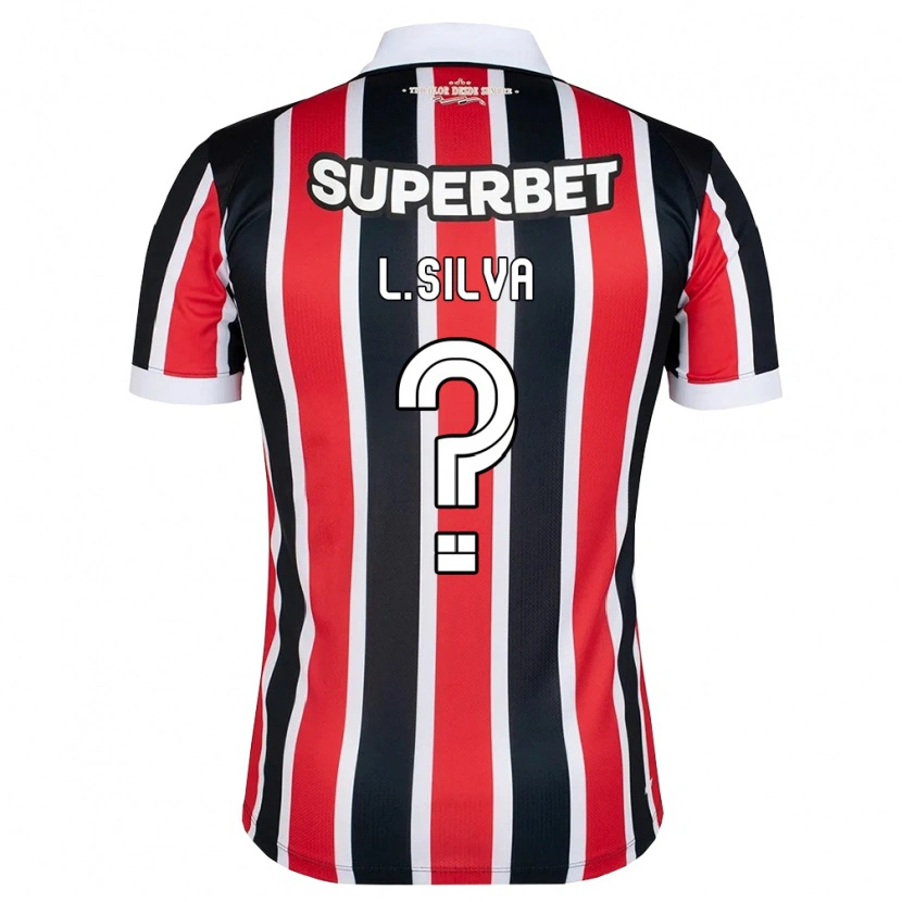 Danxen Mujer Camiseta Luan Silva #0 Rojo Blanco Negro 2ª Equipación 2026/27 La Camisa México
