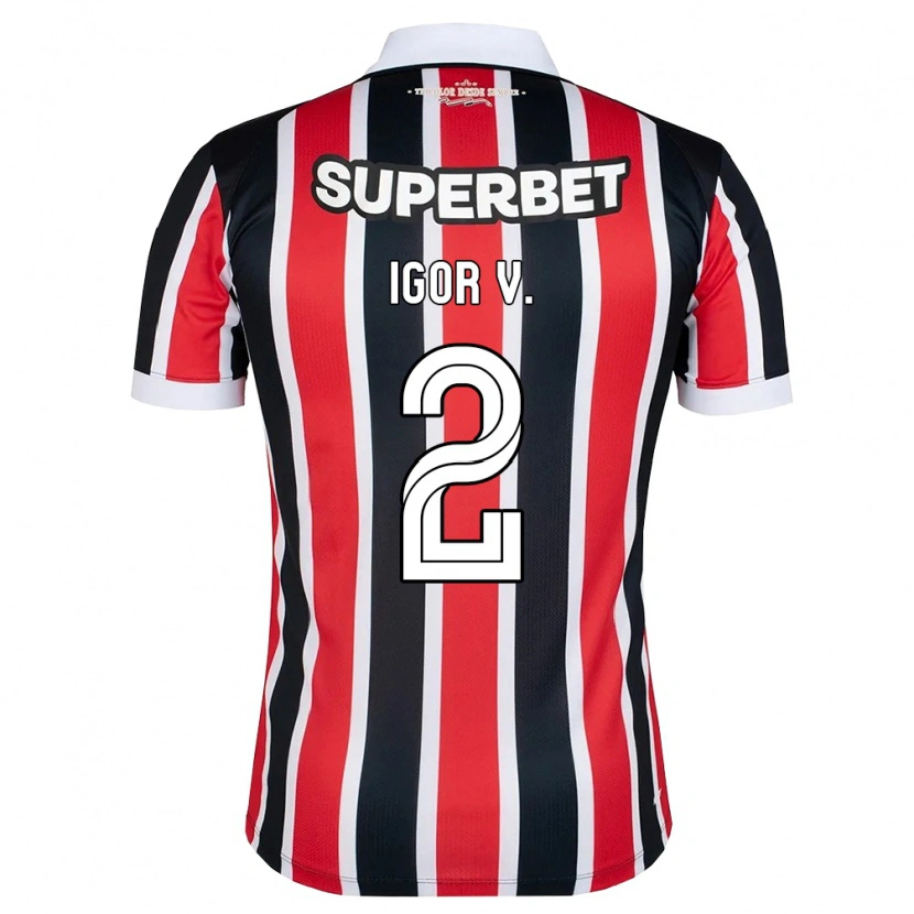Danxen Mujer Camiseta Igor Vinicius #2 Rojo Blanco Negro 2ª Equipación 2026/27 La Camisa México