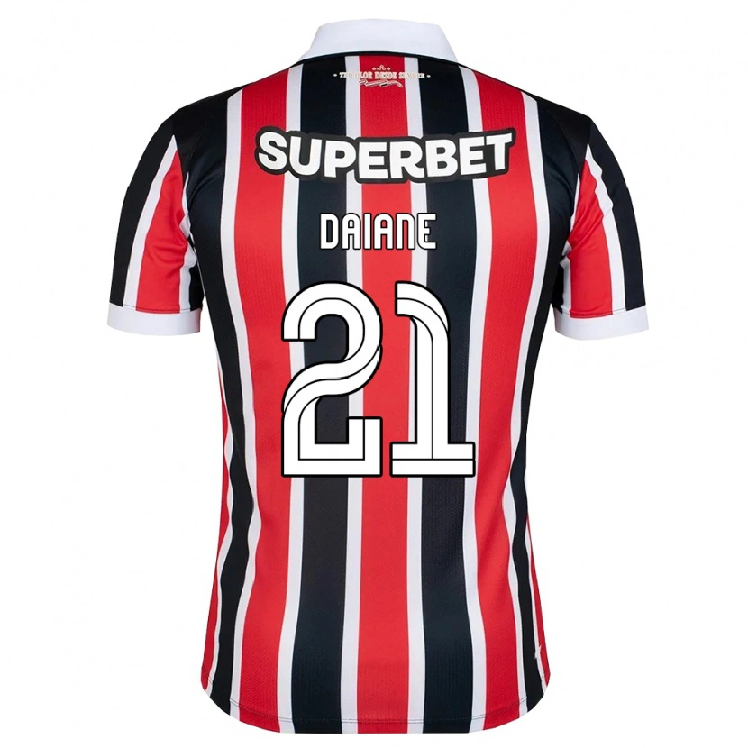 Danxen Mujer Camiseta Daiane #21 Rojo Blanco Negro 2ª Equipación 2026/27 La Camisa México