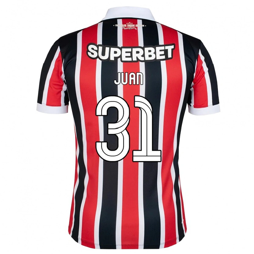 Danxen Mujer Camiseta Juan #31 Rojo Blanco Negro 2ª Equipación 2026/27 La Camisa México