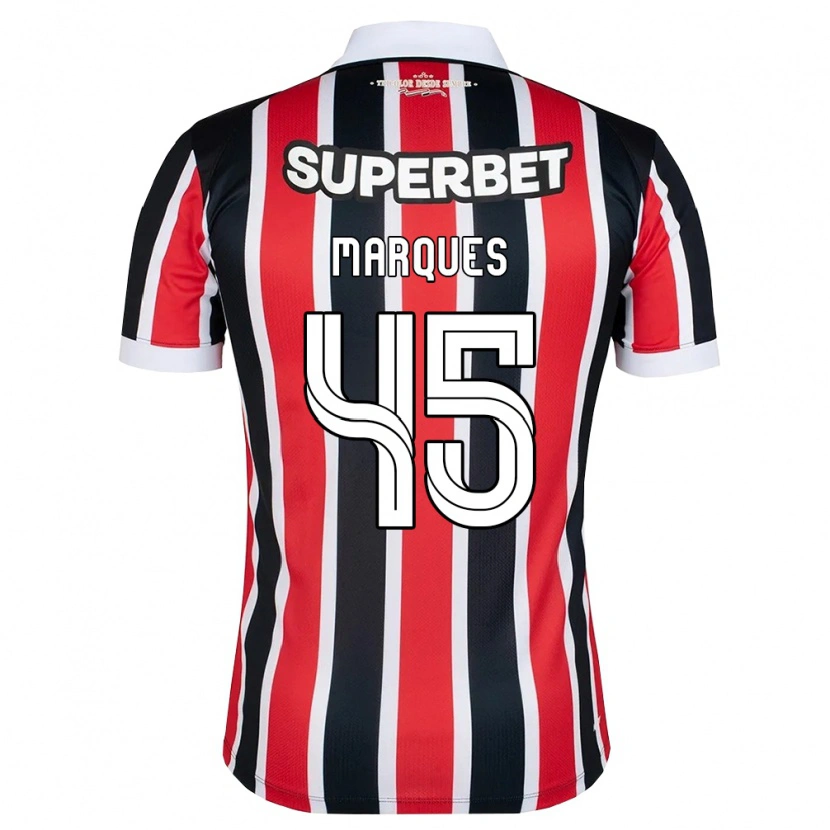 Danxen Mujer Camiseta Lucca Marques Alencar #45 Rojo Blanco Negro 2ª Equipación 2026/27 La Camisa México